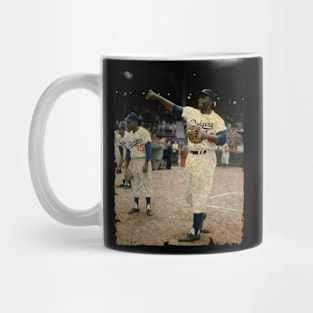 Jackie Robinson in Los Angeles Dodgers Mug